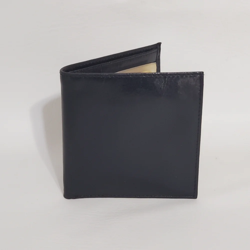 NWT Vintage Prince Gardner Brown Leather Mens Wallet Photo Holder